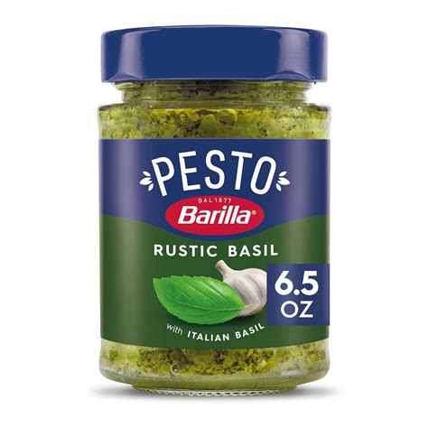 Barilla Rustic Basil Pesto Sauce 6 5 Oz Jar Imported From Italy Made With