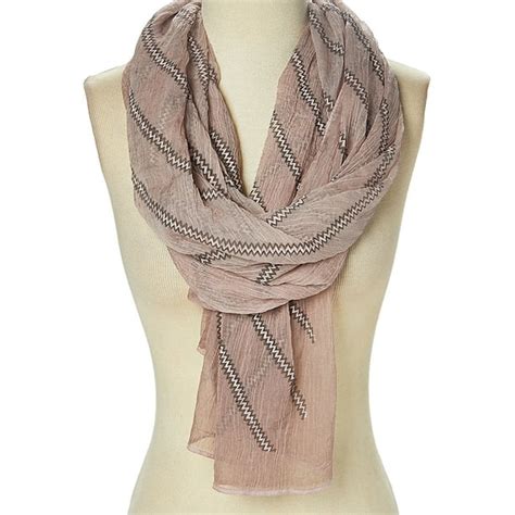 Oussum - Pink Scarfs for Women Winter Summer Fashion Zigzag Scarves ...