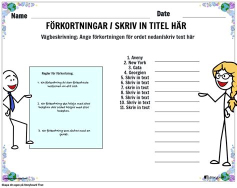 Geografi och platsförkortning Storyboard por sv examples