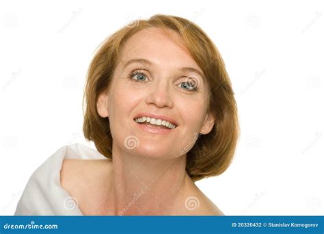 Smiling Attractive Mature Woman Stock Photo Image Of Hair Attractive