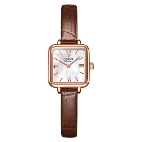 Sharphy Montre Femme Quartz Cadran Rectangulaire Marron L Gante