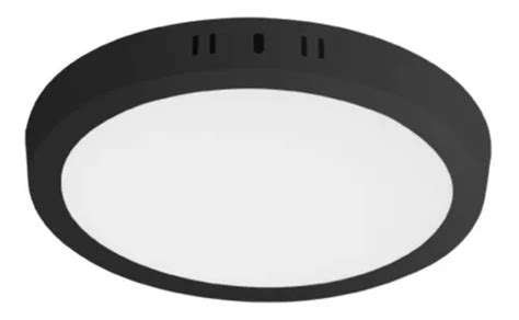 Panel De Techo LED Taschibra Con Revestimiento Redondo Negro De 18 W