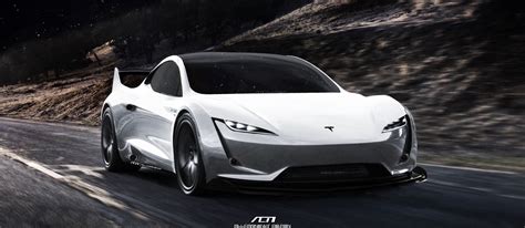 Tesla Roadster ‘spacex Imagined With Hardcore Aero Kit Carscoops