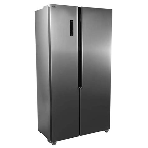 Geladeira Side By Side Inox - Geladeira Philco 437 Litros Side By Side Eco Inverter Inox PRF533I ...
