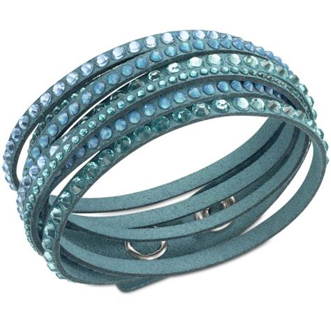 SWAROVSKI Slake Deluxe Delight Light Turquoise Bracelet 5043496 Now