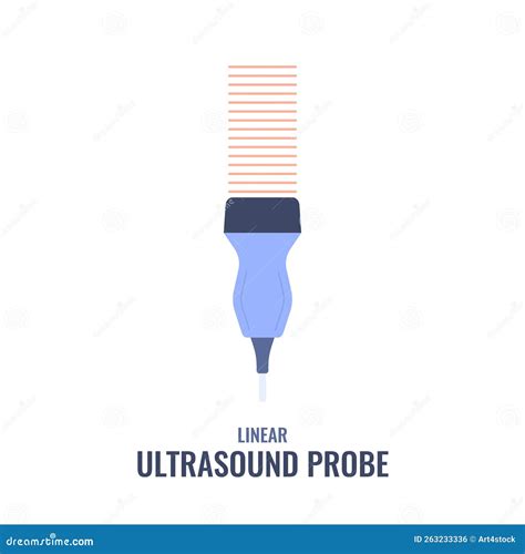 Linear Ultrasound Probe Transducer Sonography Diagram Illustration ...