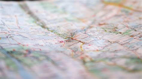 closeup   paper map perfect  planning  road trip premium ai