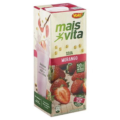 Bebida Base De Soja Morango Yoki Mais Vita Caixa L Supermercado