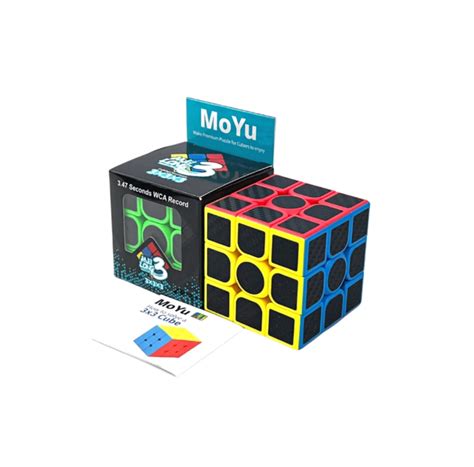 Cubo Rubik Moyu 3x3x3 Negro Con Stikers