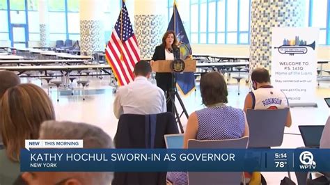 Kathy Hochul Becomes New Yorks First Female Governor Youtube