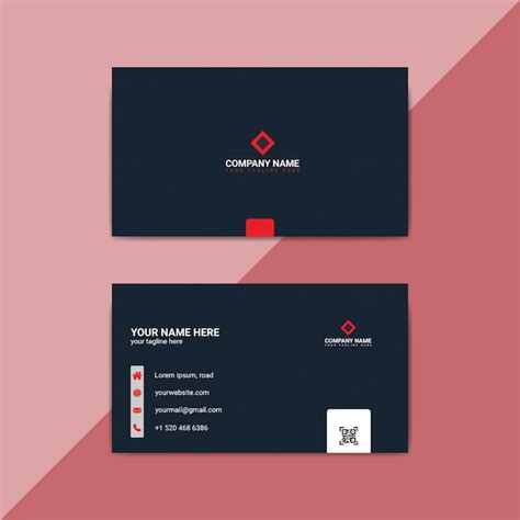 Premium Vector Black Business Card Template