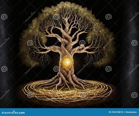 yggdrasil  tree  life stock illustration illustration