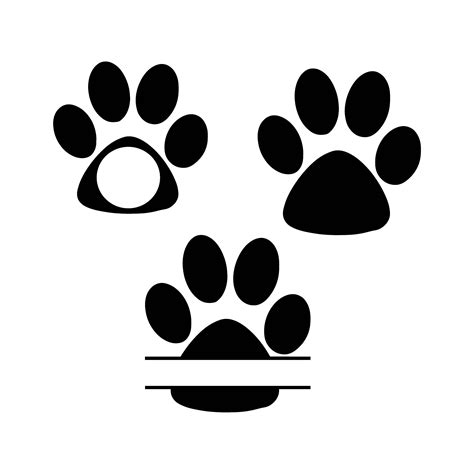 Paw Prints Svg Dog Svg Dog Monogram Svg Dog Paw Svg Dog Images And