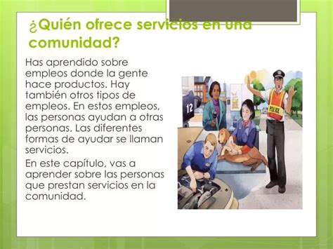 Ppt Qui N Ofrece Servicios En Una Comunidad Powerpoint