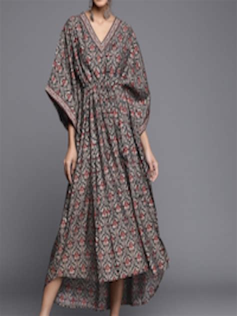 Buy Libas Multicoloured Floral Ethnic Kaftan Maxi Dress Ethnic