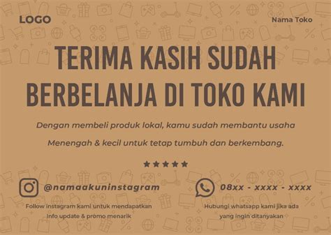 Halaman Unduh Untuk File Kartu Ucapan Terima Kasih Telah Berbelanja