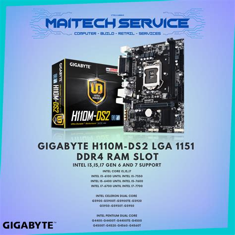 Lga Gigabyte Motherboard H M Ds Intel I I I Only Support