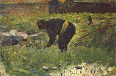 Farmer to work by Georges Seurat | Oil Painting Reproduction