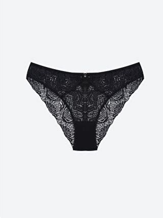 LCW DREAM Siyah Dantelli Fantezi Bikini Külot S CG Z CVL LCW