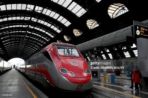 A Freccia Rossa high-speed train of the Italian national train... News ...