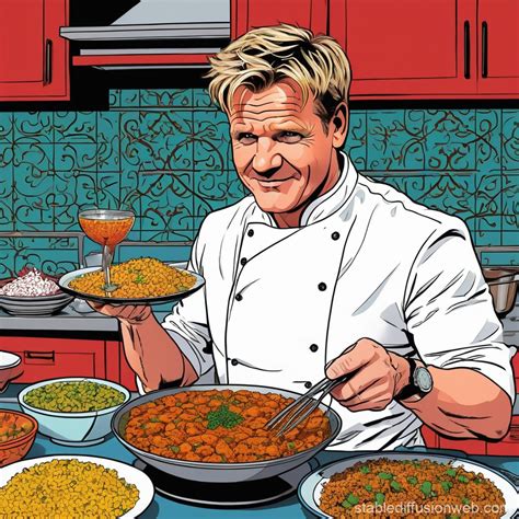 Gordon Ramsay with Persian Cuisine | Stable Diffusion Online