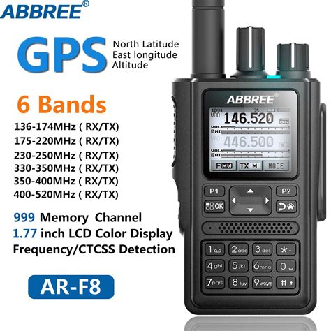 Bulk Order ABBREE AR F8 GPS 6 Bands136 520MHz 8W 999CH Multi Functional ...