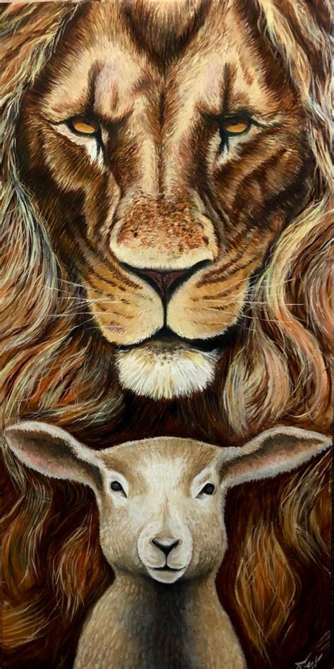 Картина «Лев и ягнёнок»