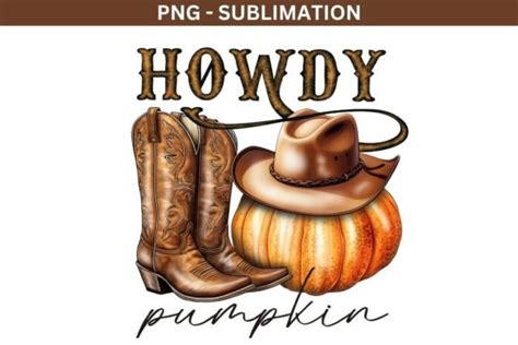 Western Howdy Pumpkin Png Retro Fall Graphic By Tanya Kart Creative