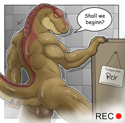 Rule 34 1boy Anthro Anus Aradon Ass Balls Dinosaur Looking At Viewer Male Male Only Muscles No