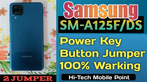 Samsung Galaxy A12 Power Key On Off Switch Damage Patta Direct Jumper