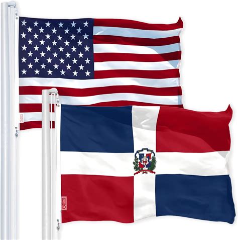 Amazon.com : USA American & Dominican Republic Dominican Flags 3x5 FT