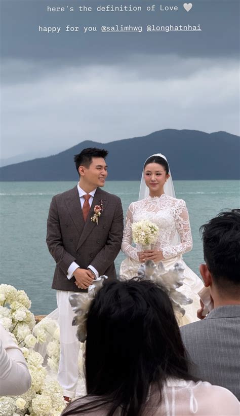 HOT Trọn vẹn không gian lễ cưới trên biển của cặp đôi Salim Hải Long cô dâu bước ra từ hang