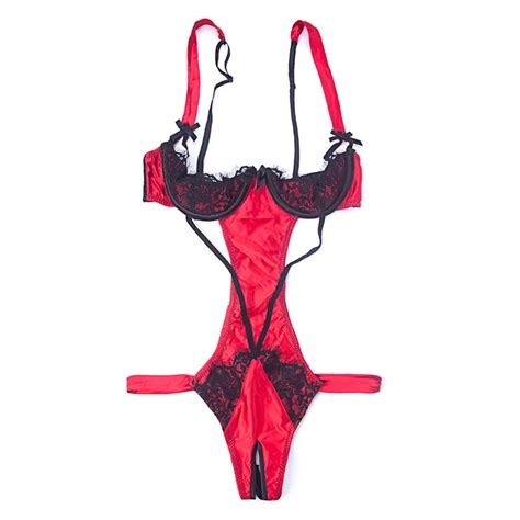 Hot Red Women Open Bra Baby Doll Lencer A Sexy Body De Nylon Er Tico Ropa Interior Crotchless
