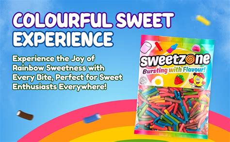 Sweetzone Mini Rainbow Pencils Retro Sweets Tub Candy Sticks 1 Kg