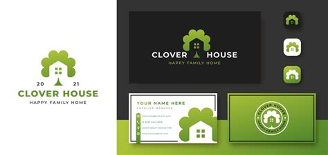 Clover Three Leaf House Logo Design 3015849 Vector Art At Vecteezy