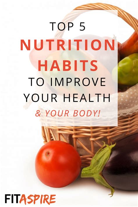 Top 5 Nutrition Habits to Improve Your Health | FITaspire | Nutrition ...