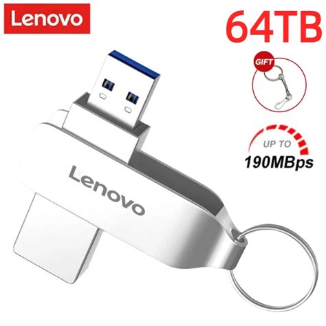 Lenovo Waterproof Usb Flash Drive 16TB Pen Drive 64TB Flash Disk 8TB