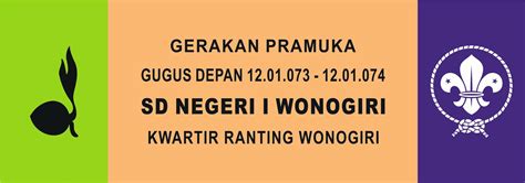 gugusdepan  berpangkalan  sekolah dasar pramuka wonogiri