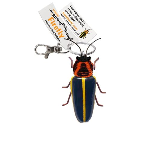 Thailand Firefly String Doll Keychain - Ten Thousand Villages Pittsburgh