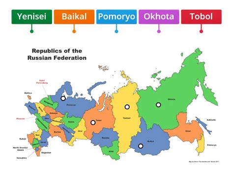 Map Of Russain Federation - Labelled diagram