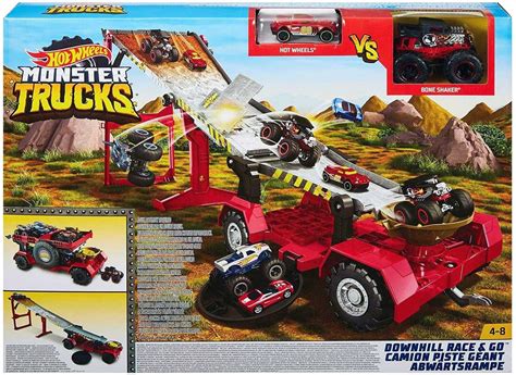 Hot Wheels Трек Скоростной спуск Монстр-траков Автовоз Хот Вилс Горка ...