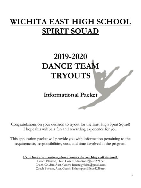 Fillable Online Dance Team Tryouts Slated For June Wichita State Athletics Fax Email Print