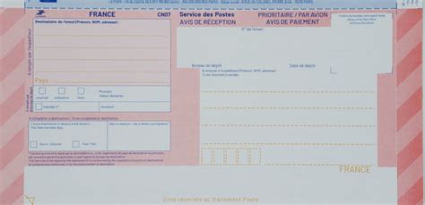 Imprimé recommandé A4 International bureautique avec AR sans code à