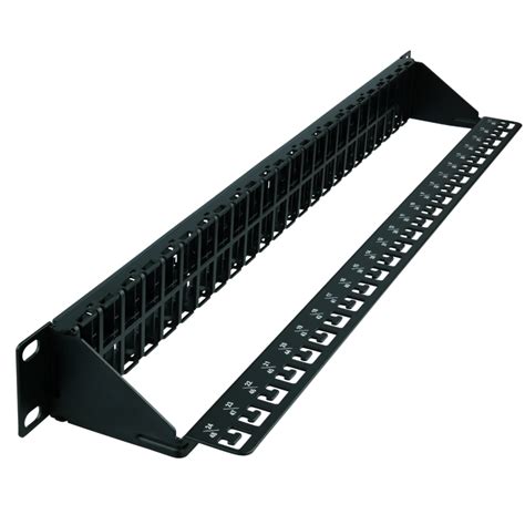 48 Port Patchpanel Unshielded Cable Management Black