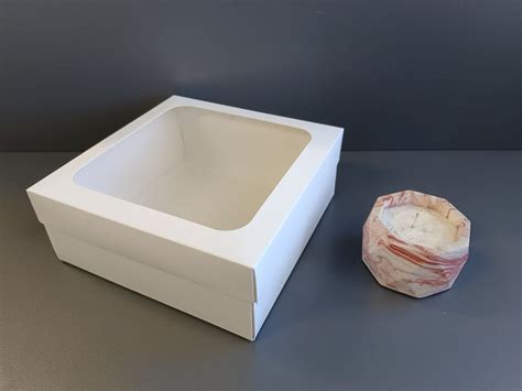 Коробка с прозрачным окном 200х200х80 белая купить по лучшей цене ...