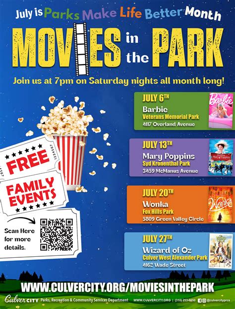 Free Movie Nights in the Park - Culver City, CA Patch