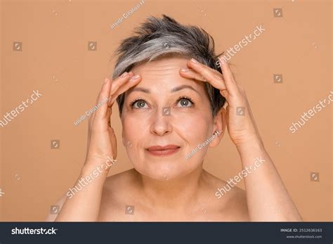 Portrait Beautiful Mature Grey Haired Woman Stock Photo 2512636163 Shutterstock