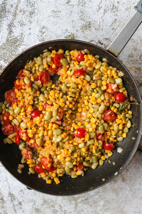 Lima Beans and Corn Succotash Recipe- The Foreign Fork