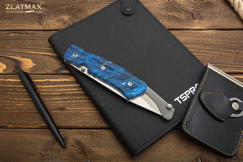 Нож Складной WILD WEST (K110 Böhler, Накладки стабилизированный кап ...