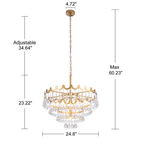 Wellmet Modern Crystal Chandelier 24 Round 4 Tier Crystal Chandelier